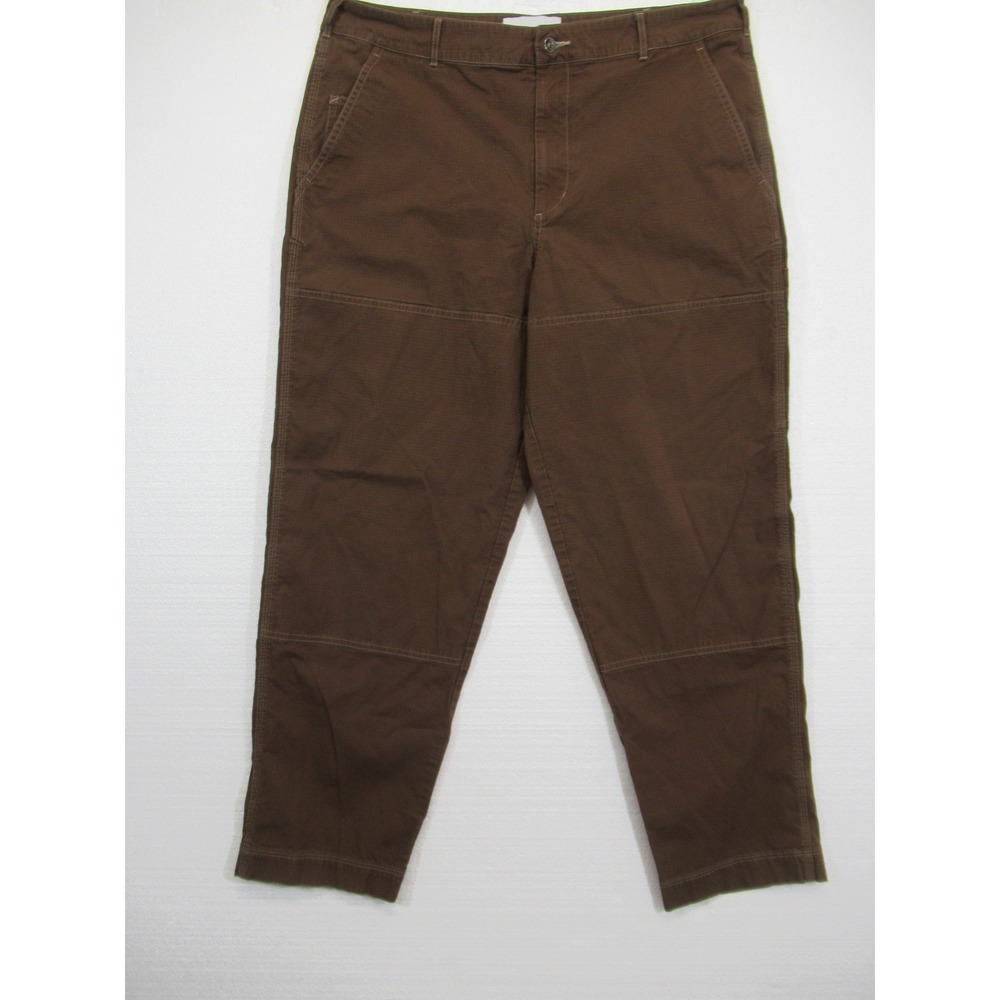 Nike SB Double Knee Skateboarding Pants Men 36 Brown Skater Ripstop fb8428